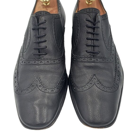Vintage Bally Switzerland Dress Shoes Men size 9.5 Black Leather Wingtip Oxfords main image 11